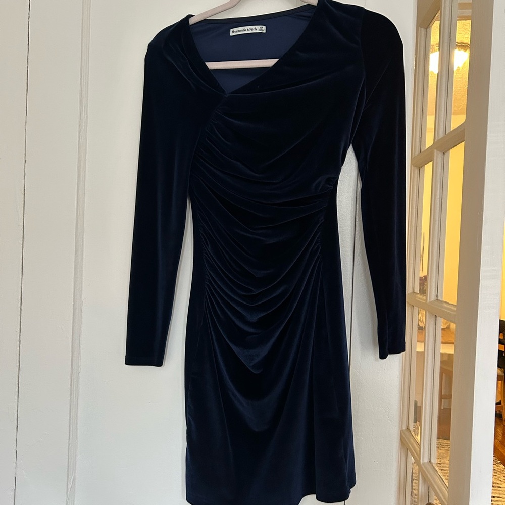 Abercrombie & Fitch Deep Blue Velvet Dress